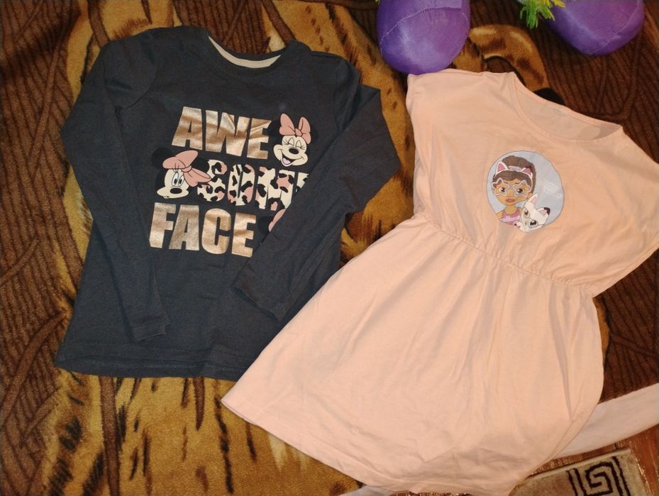 Paka ubrań dla dziewczynki rozmiar 122/128