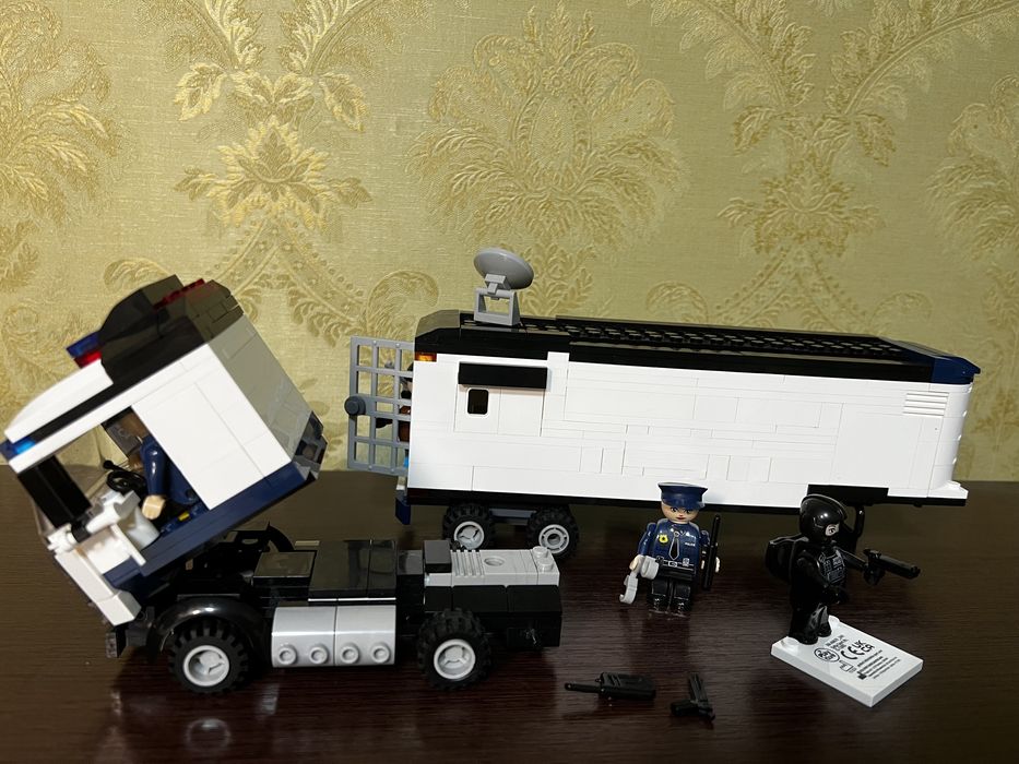 Лего сумісний конструкт поліція трак вантаж блок екскаватор Playtive