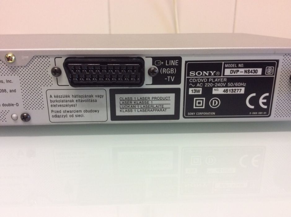 Leitor dvd sony DVP-NS430