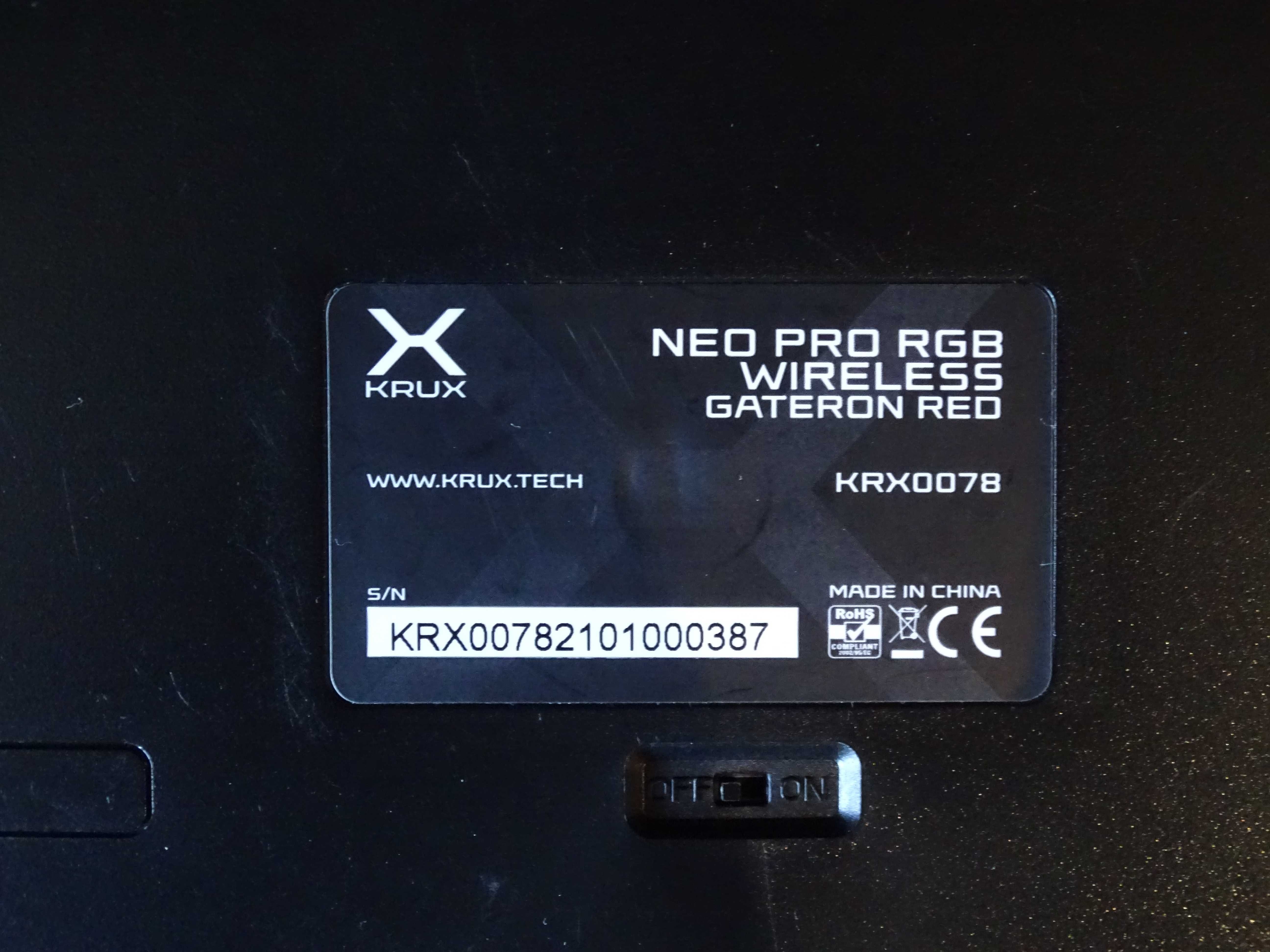 Klawiatura bezprzewodowa Krux Neo Pro RGB Wireless Gateron Red KRX0078