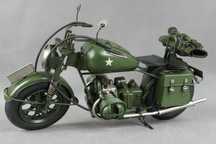 Metalowy wojskowy MOTOR retro pojazd 36,5 cm