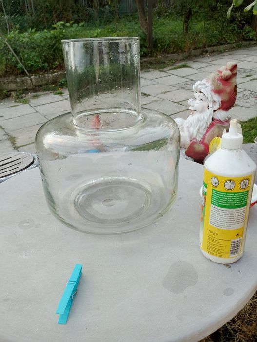 Słój flakon z grubego szkła wysoki 36cm średnica 30cm