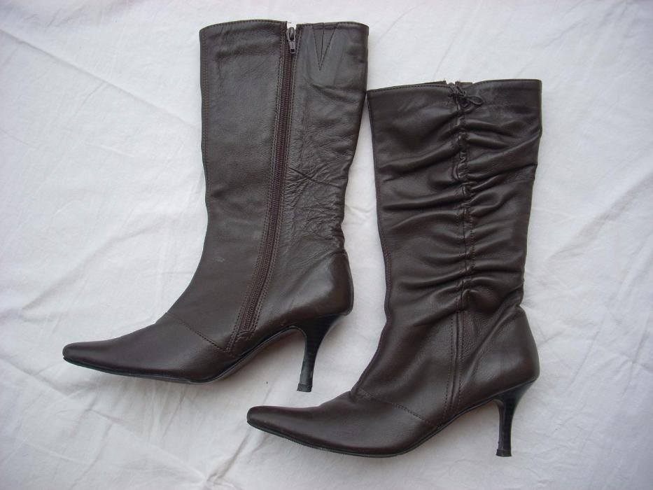Skórzane Kozaki Eleganckie 38 skóra COQUETTE