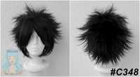 Dabi My hero academia Czarna krótka peruka z grzywką bnha cosplay wig