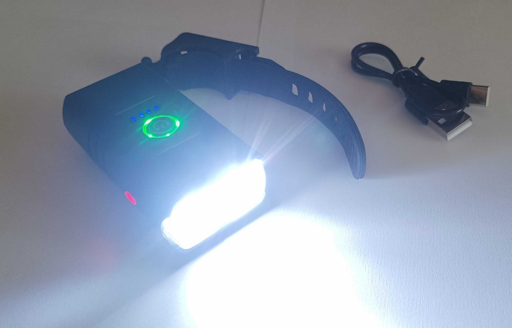 Lampka przednia rowerowa USB. NOWA