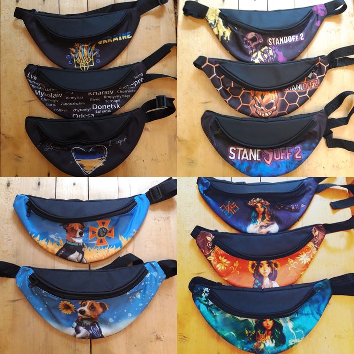 Бананка дитяча/поясна сумка із малюнком героїв популярних ігор та сері