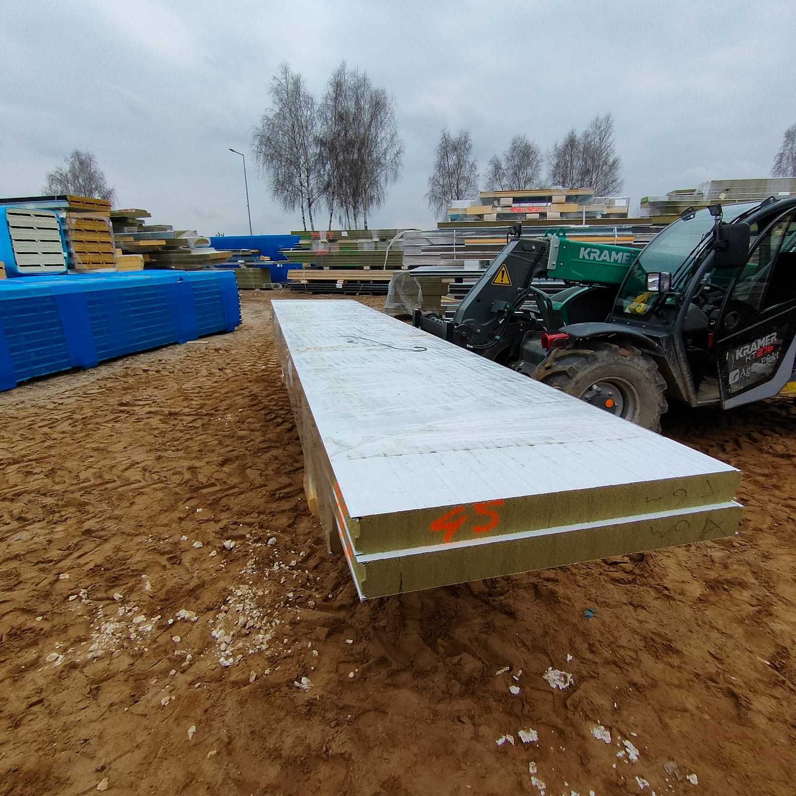 Płyta warstwowa ściana wełna 39,00 zł netto m2 gr. 110 mm 2 gat.