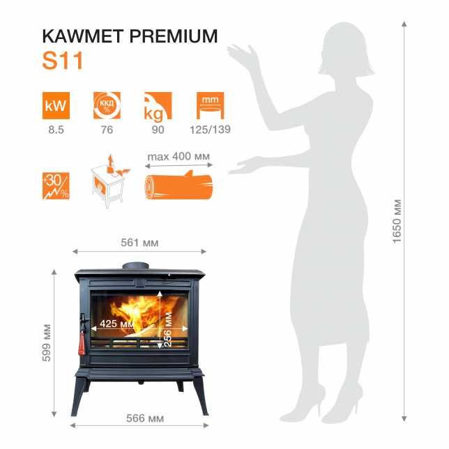 Чавунна піч KAWMET Premium PROMETEUS ( в Наявності)