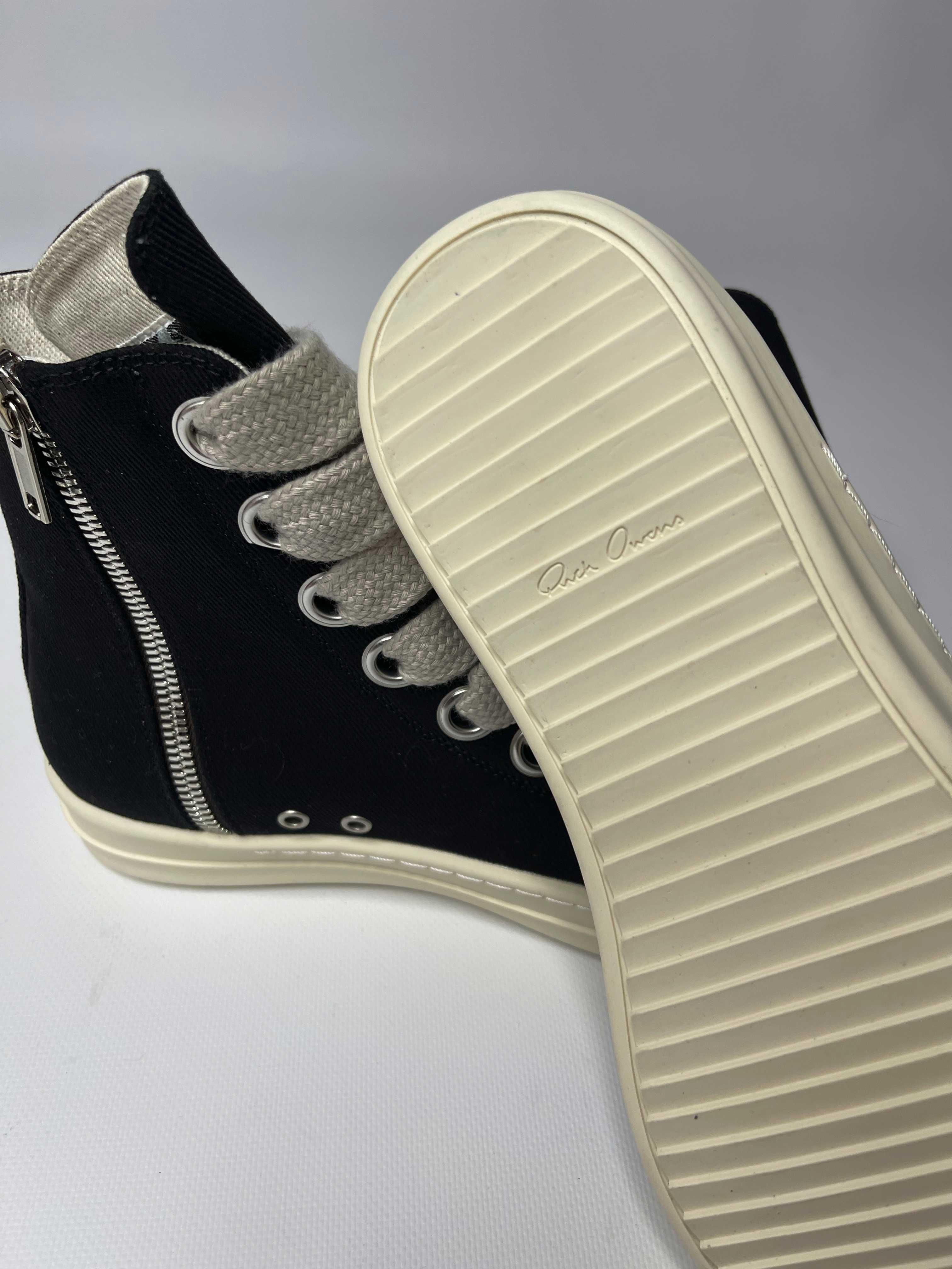 Кеди Rick Owens DRKSHDW laces sneakers ramones geobasket кеды чорні