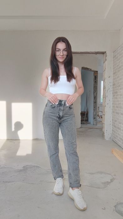 Джинси Mom's, сірі