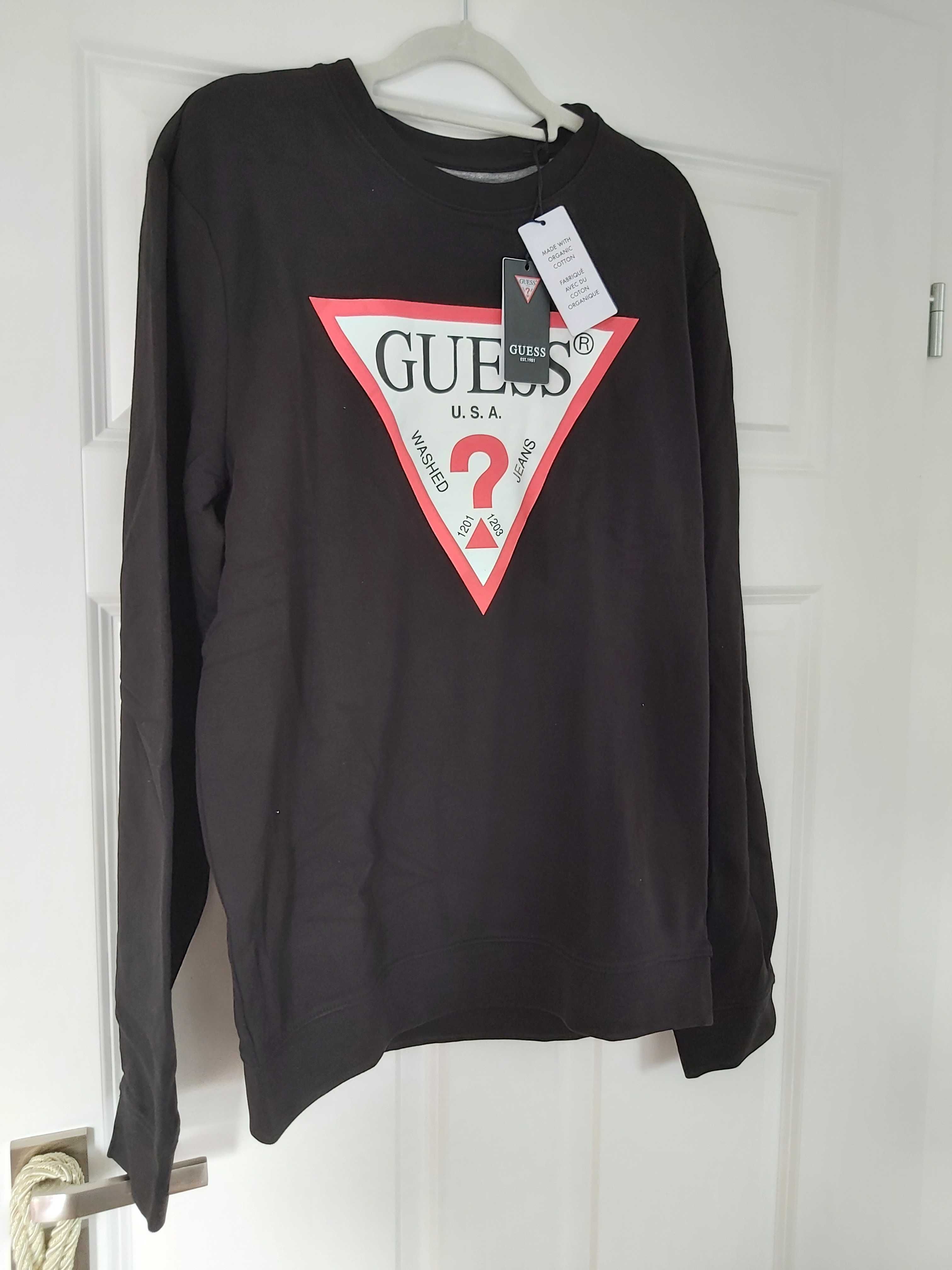 NOWA bluza GUESS czarna męska L koszula