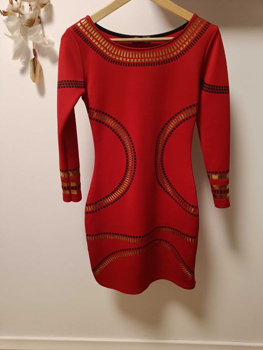 Czerwona sukienka XS a'la Versace