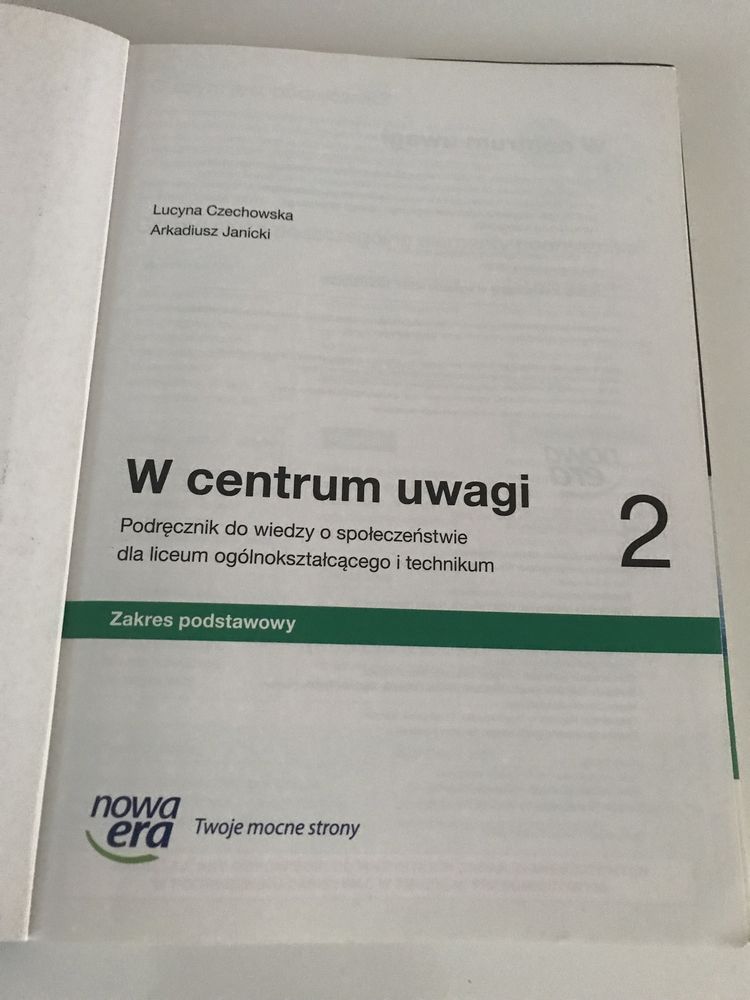 Podręcznik do wiedzy o społeczeństwie W centrum uwagi kl. 2