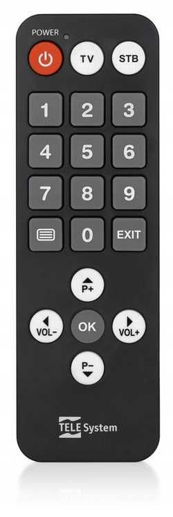 TELE System Semplice Pilot Uniwersalny 2w1 do dekodera telewizora