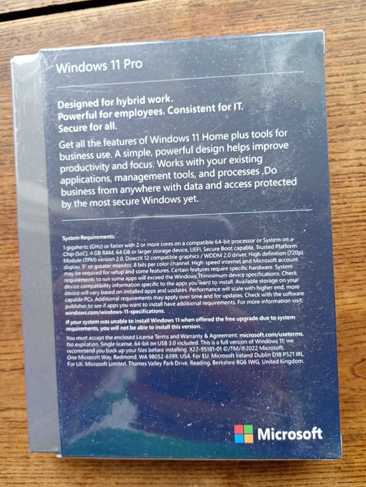 Microsoft Windows 11 Professional Licencja BOX