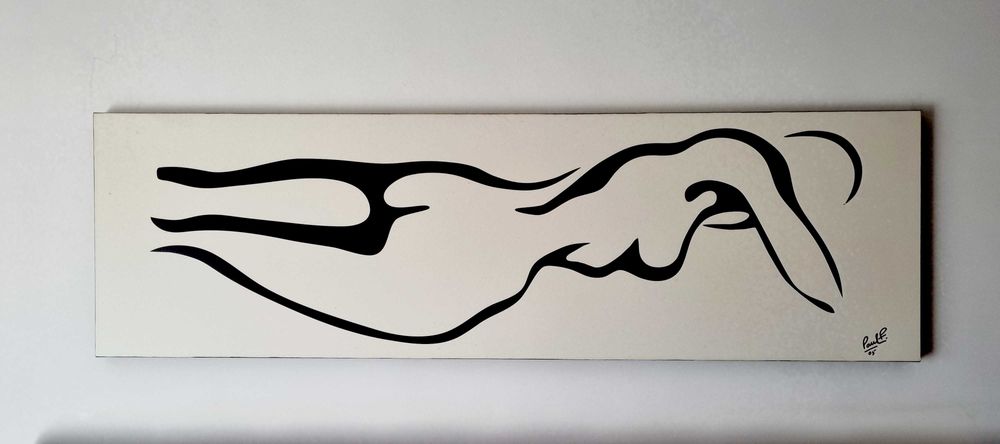 Quadro Panorâmico 200x60cm Figura Feminina–Ideal para Sala ou Quarto