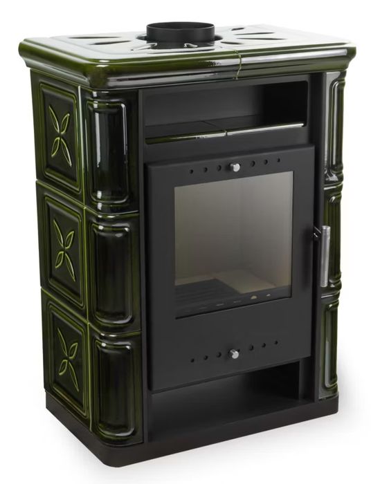 Piec kominkowy kaflowy ZIELEŃ MPL 6 kW.