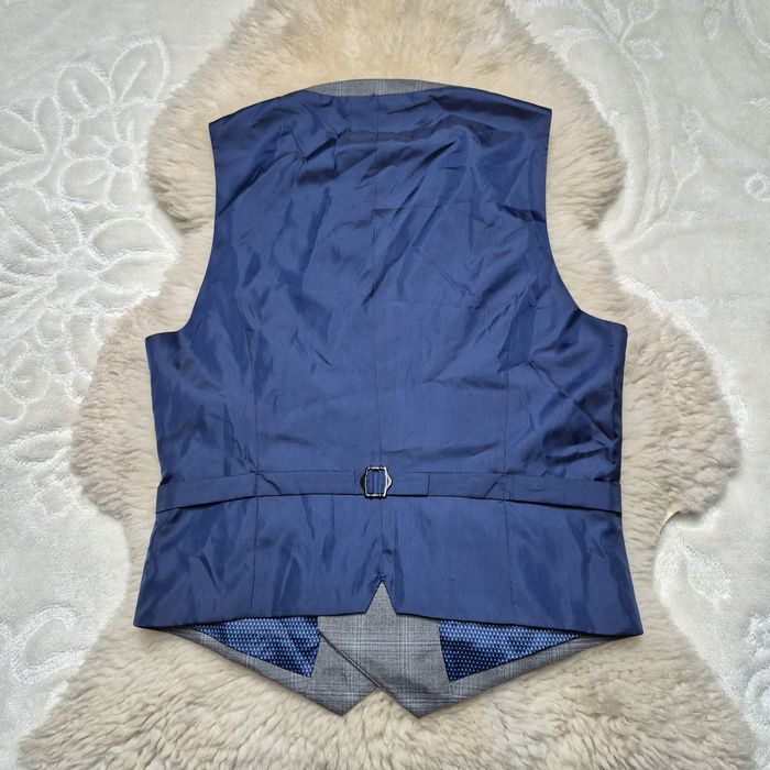 Kamizelka garniturowa M Szara w kratkę Nowa