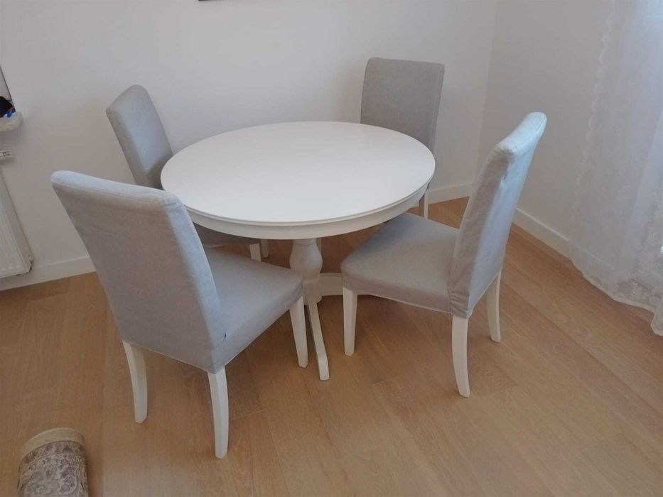 Stół IKEA Ingatorp rozkładany + 4 krzesła IKEA Henriksdal