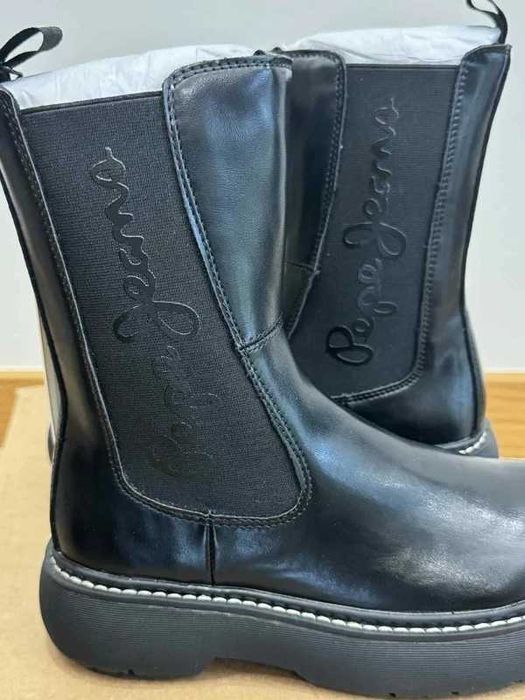 Pepe Jeans nowe czarne botki logowane rozmiar 36