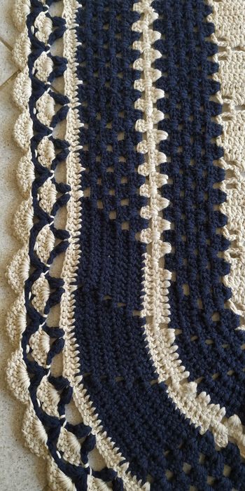 Tapete de croche com barbante