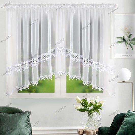 Gotowa firana 160x400 z gipiurą 8 i 15 cm