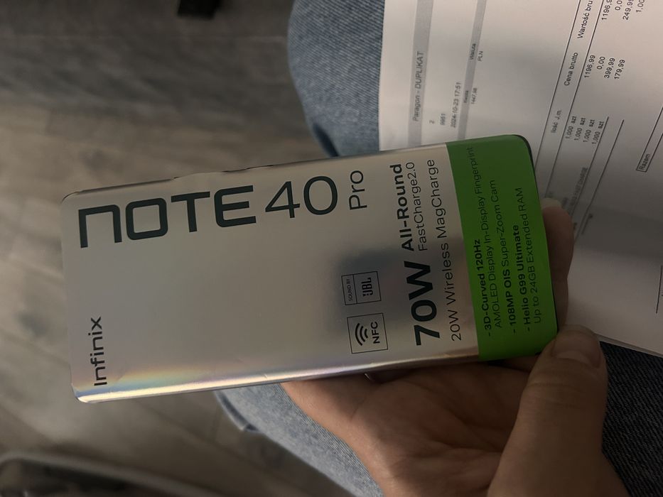 Infinix note 40 pro 12+256gb black