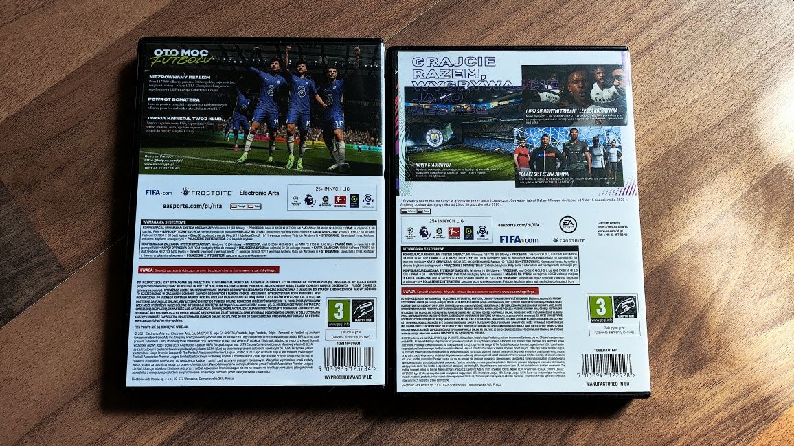 FIFA 21 + FIFA 22 PC DUBBING PL DVD BOX (wykorzystany klucz)