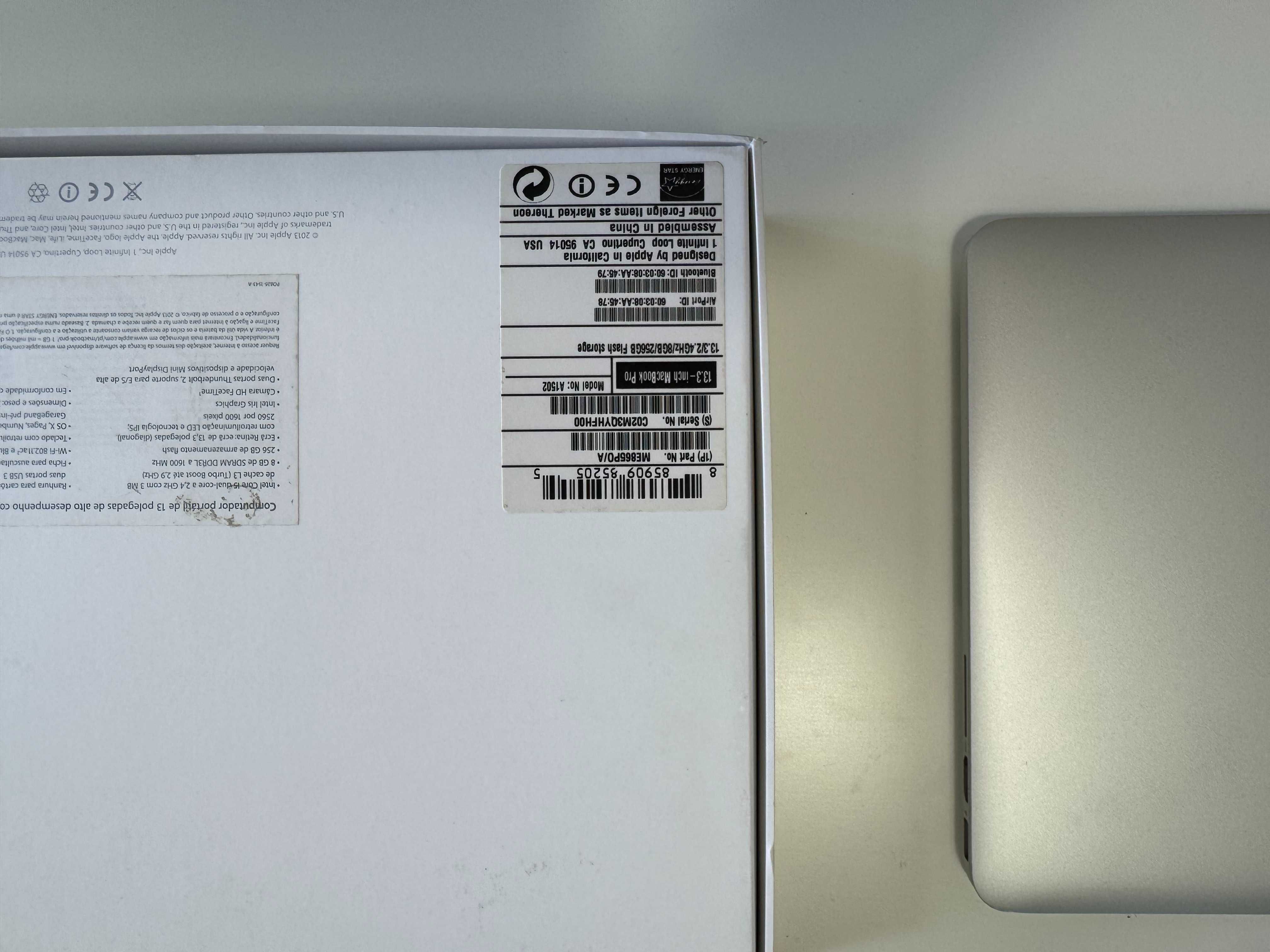 MacBook Pro Retina 13” (2013) 2,4GHz i5 | 8GB RAM | 256GB