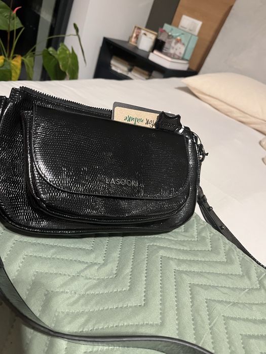 Torebka skóra czarna nowa