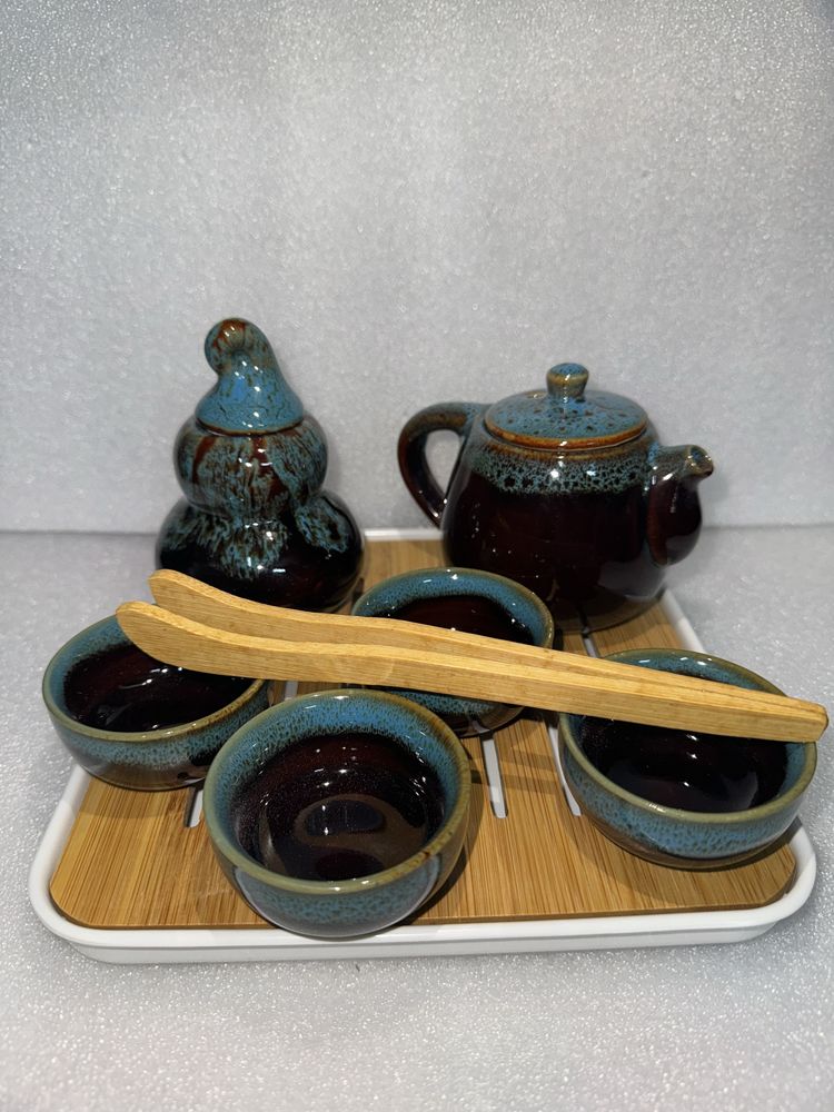 Дорожный набор посуды для чайной церемонии на 4 персоны
