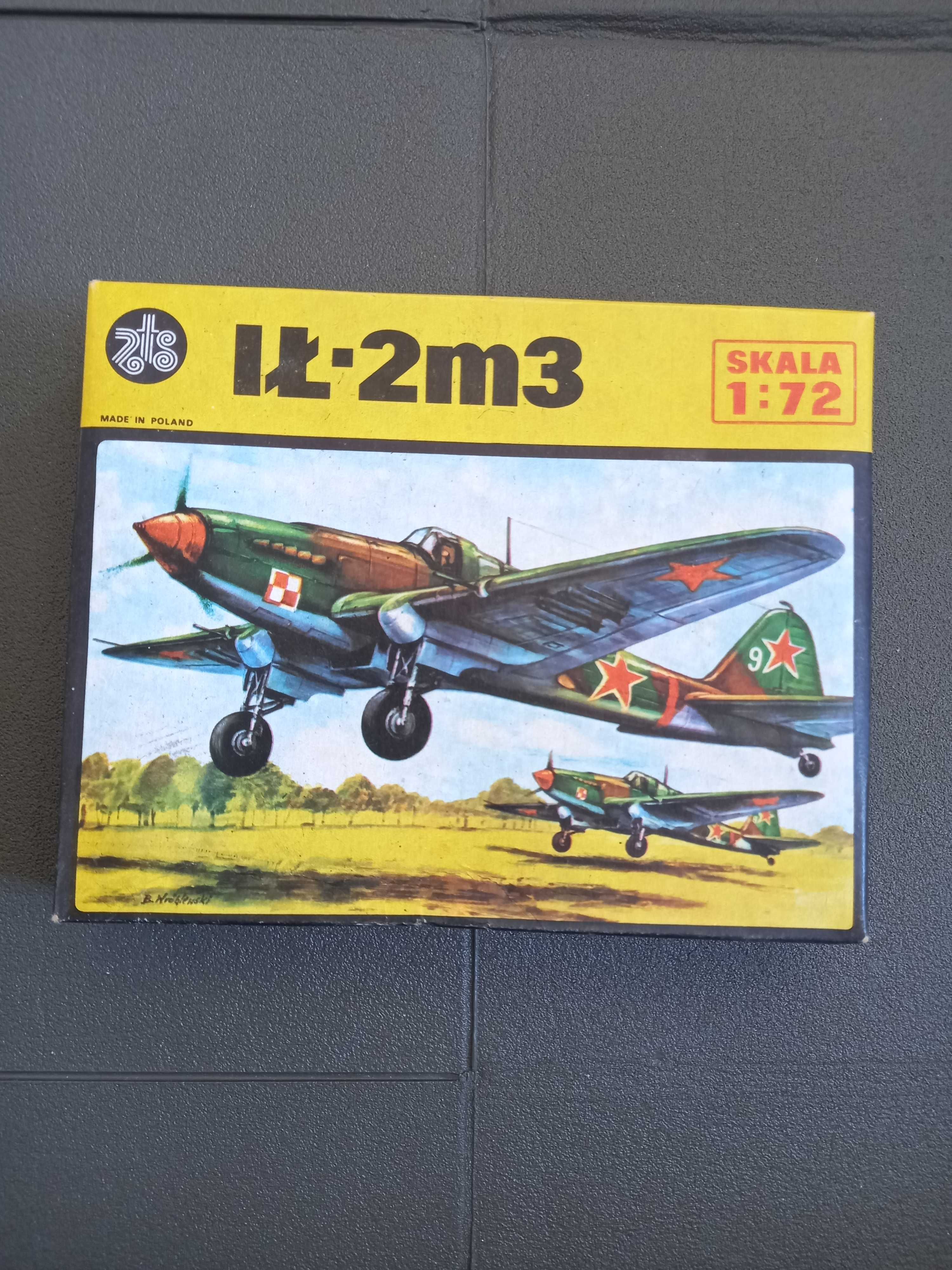Model samolotu IŁ2m3 w skali 1/72 Pruszków PRL