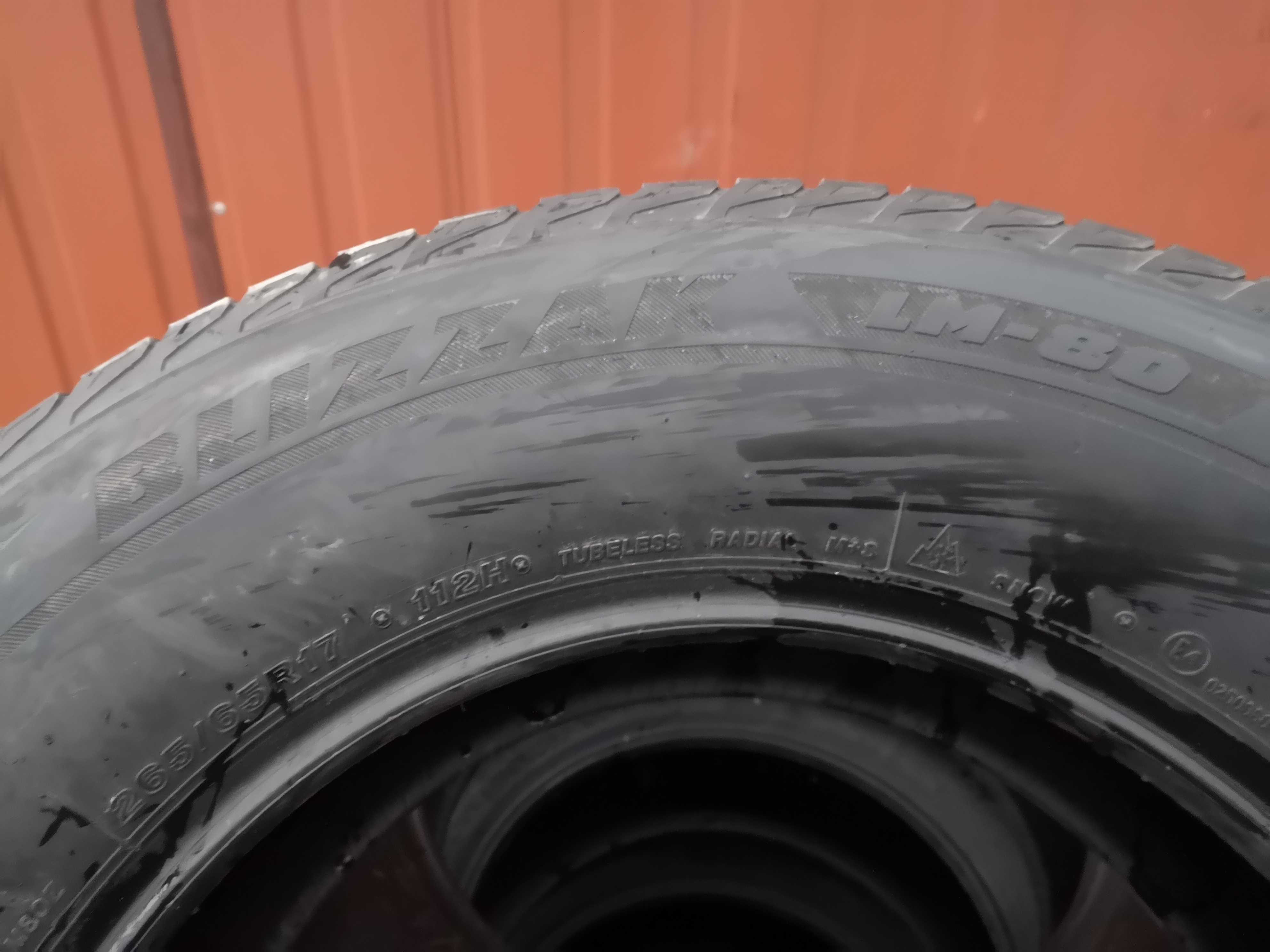 265/65 R17 112H - Bridgestone Blizzak LM-80 (4 sztuki)