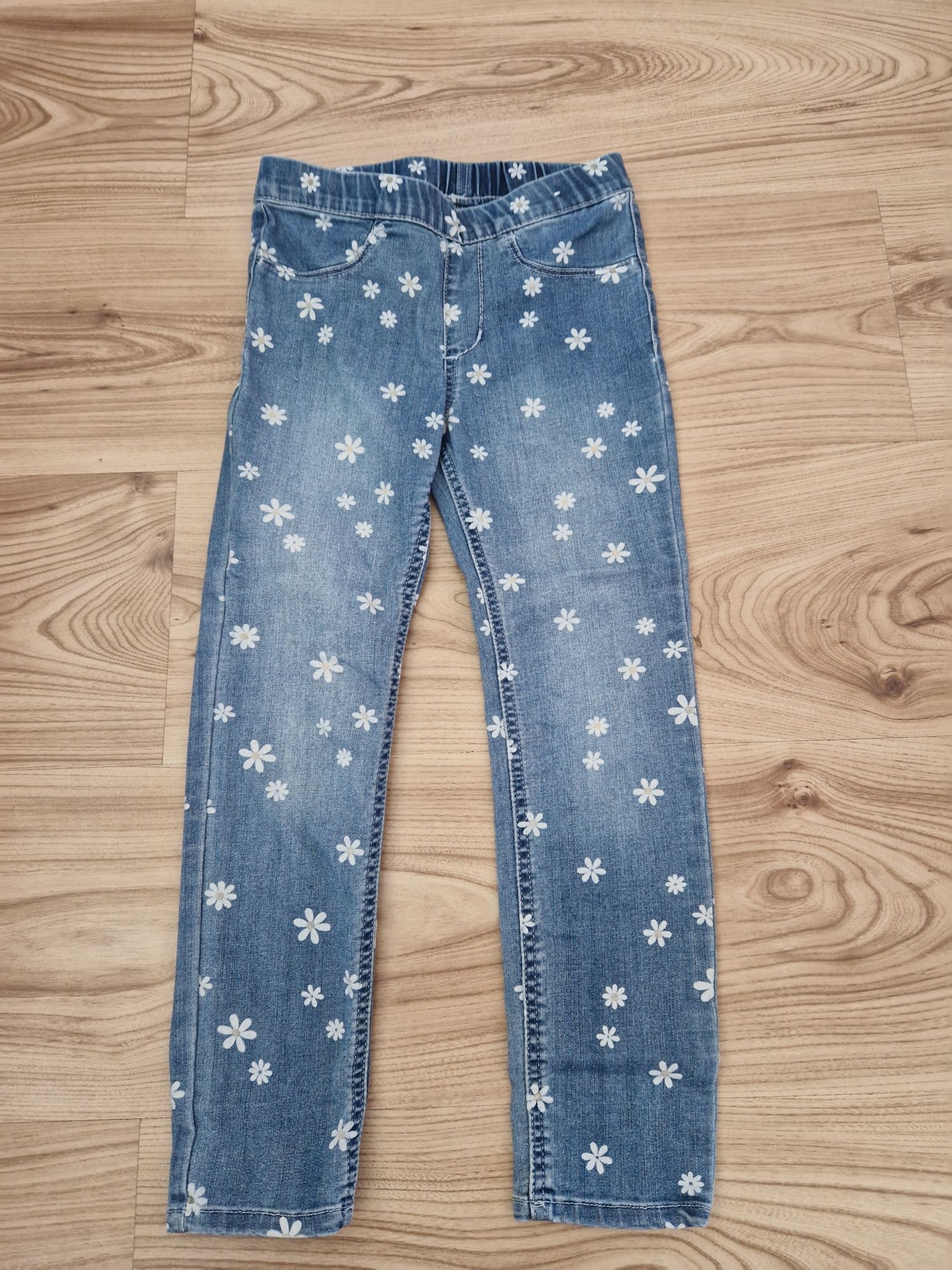 Jeansy treginsy spodnie h&m r.116