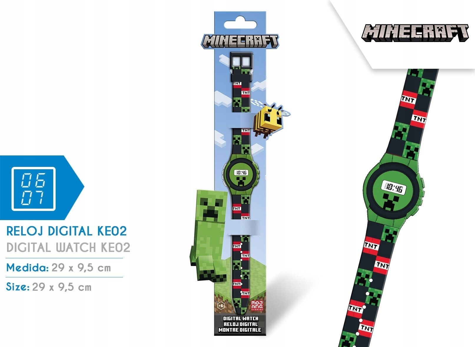 Zegarek cyfrowy MINECRAFT CREEPER elektroniczny z gry gra