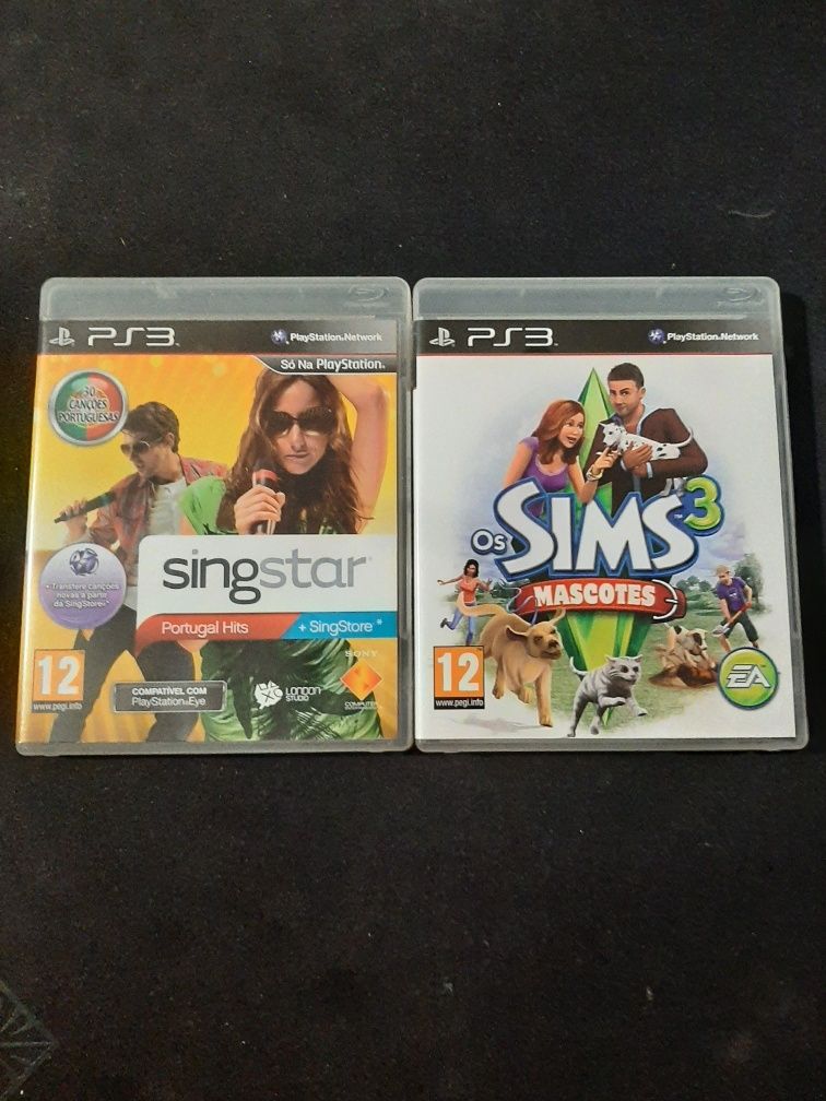 Jogos Singstar e The sims 3