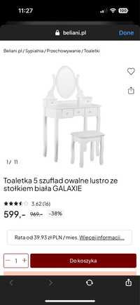 Toaletka Galaxie Beliani - uszkodzona, do złożenia