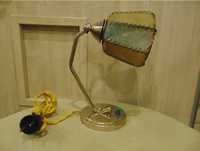 Niklowana lampka lub kinkiet,lata 40-50