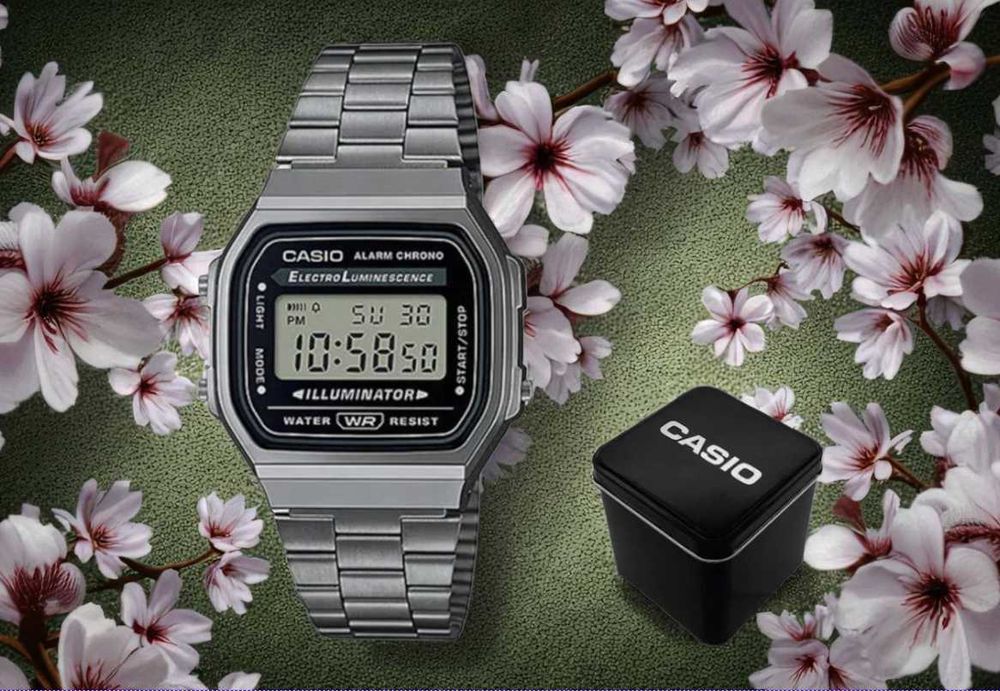 Стильные мужские часы Casio A168WGG-1A — оригинал