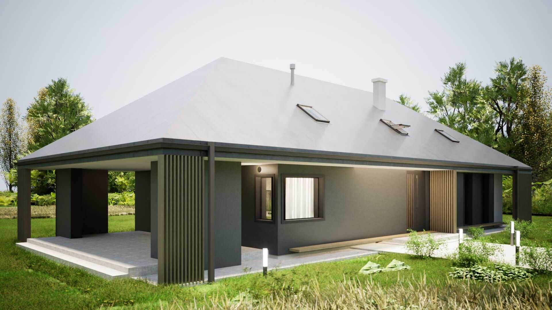 PROJEKT DOMU INDYWIDUALNY - Biuro Projektowe Architekt, projekty domów