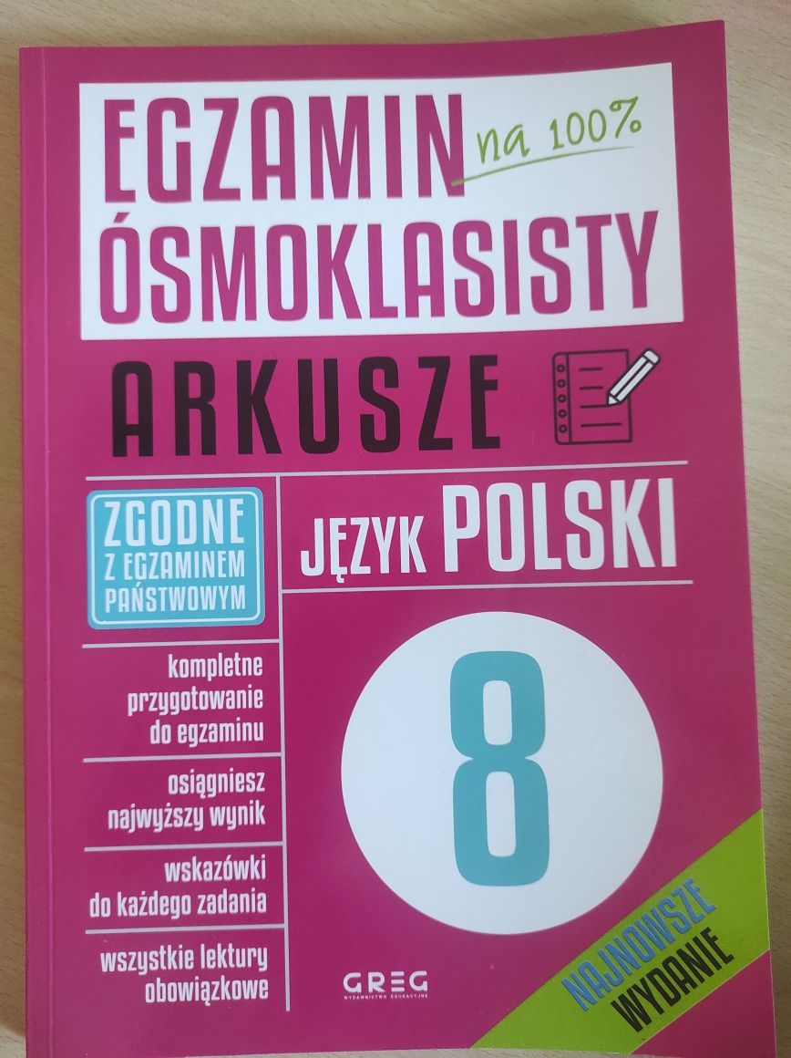 Egzamin ósmoklasisty j.polski arkusze