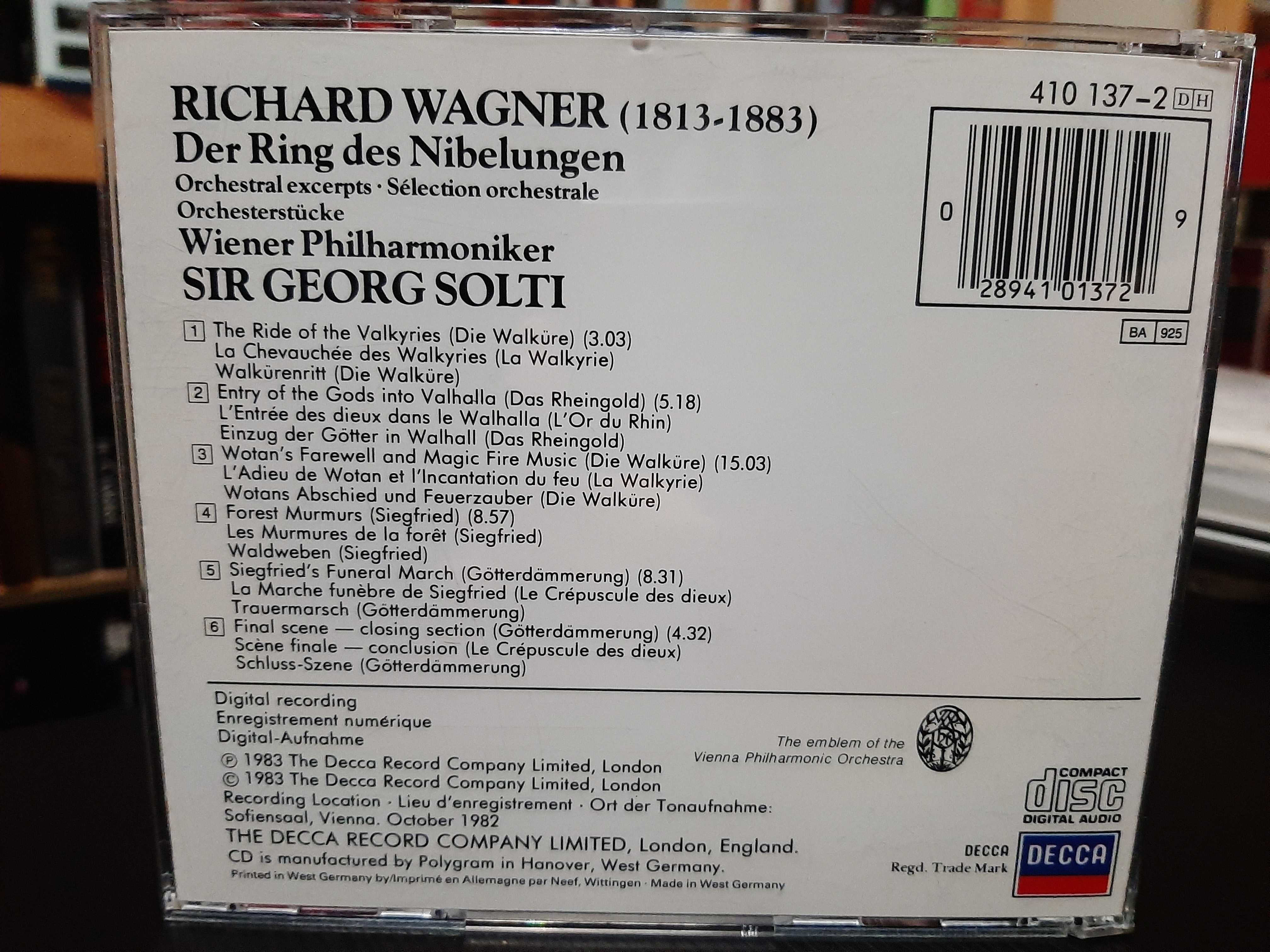 Wagner – Der Ring Des Nibelungen - Excerpts – Wiener Philarmon – Solti