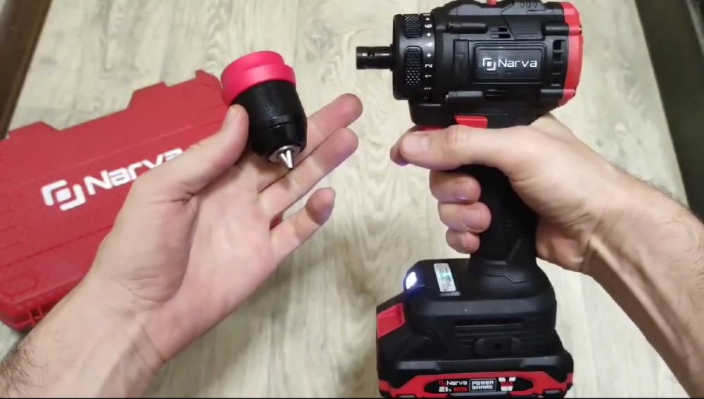 Шуруповерт беcщеточный аккум. NARVA 21/съемный патрон/акум Makita/55НМ