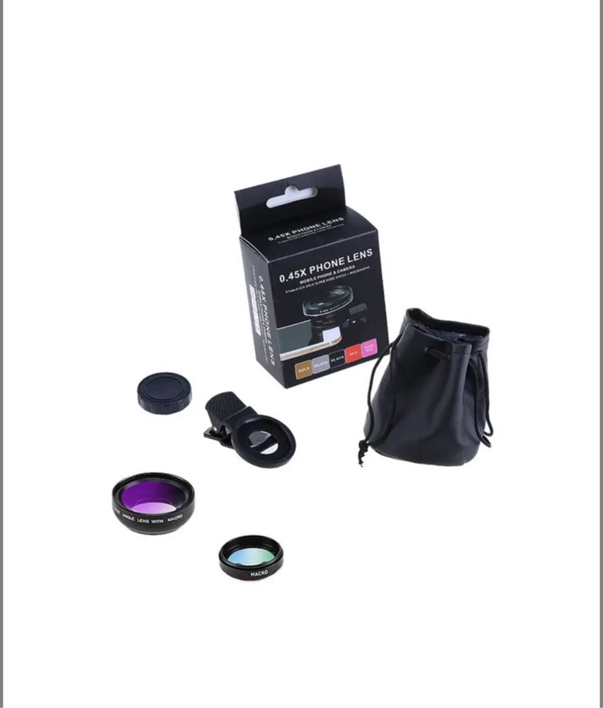 Макролінза для телефона 2 в 1 - 0,45X Phone Lens широкоугольный