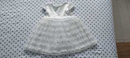 Coccodrillo 68 sukienka do chrztu sukienka biała niemowlęca