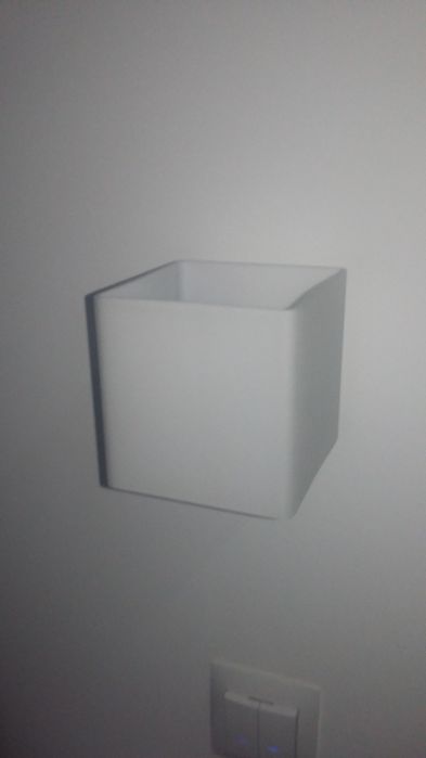 Lampa kwadratowa RICO klinkiet kwadratowy biały mleczny