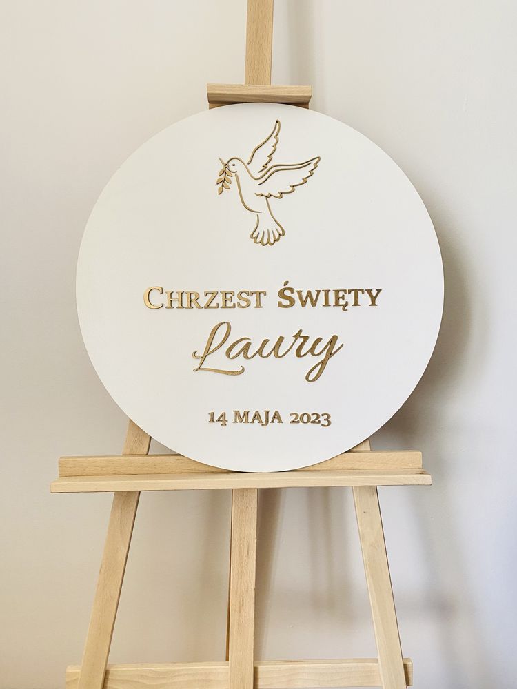 Tablica powitalna Koło - Komunia, Chrzest, Wesele 50 cm