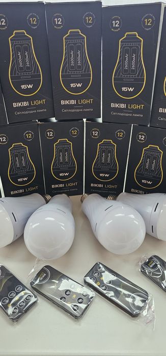 Аккумуляторна аварійна лампа світильник bikibi з пультом