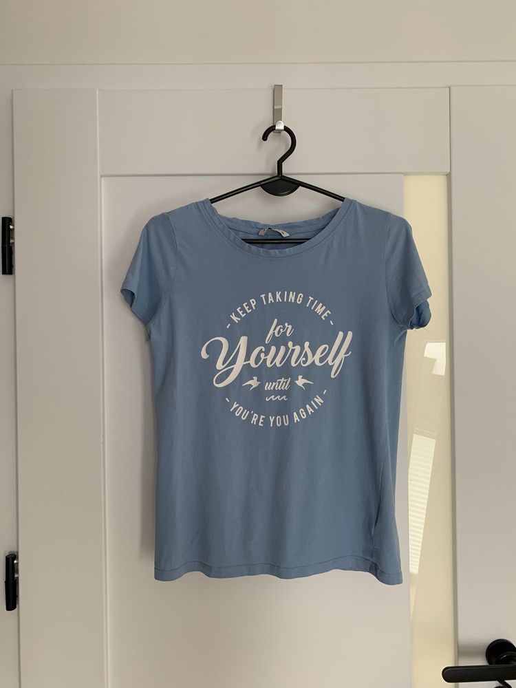 Błękitny niebieski t-shirt koszulka house xs 34