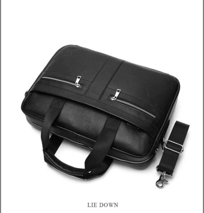 Чоловіча сумка для ноутбука й документів чорна